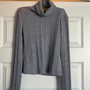 Light gray turtleneck sweater